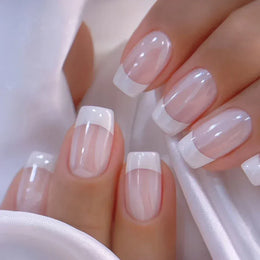 KissICON 12 KissIcon 24Pcs French Tip Nails - Solid Color