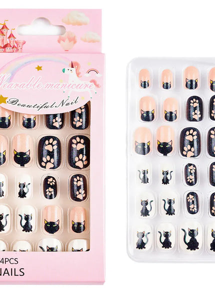 KissICON 12 KissIcon Kids Cartoon Nail Tips - Detachable Press