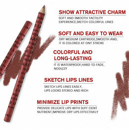 KissICON 12 Pack KissIcon Lip Liner Nude Matte Waterproof - Moisturizing