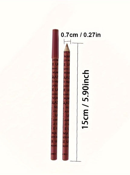KissICON 12 Pack KissIcon Lip Liner Nude Matte Waterproof - Moisturizing
