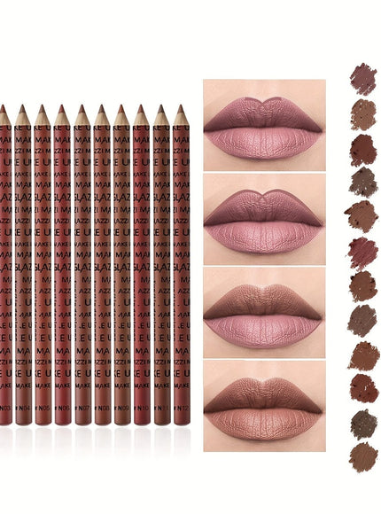 KissICON 12 Pack KissIcon Lip Liner Nude Matte Waterproof - Moisturizing