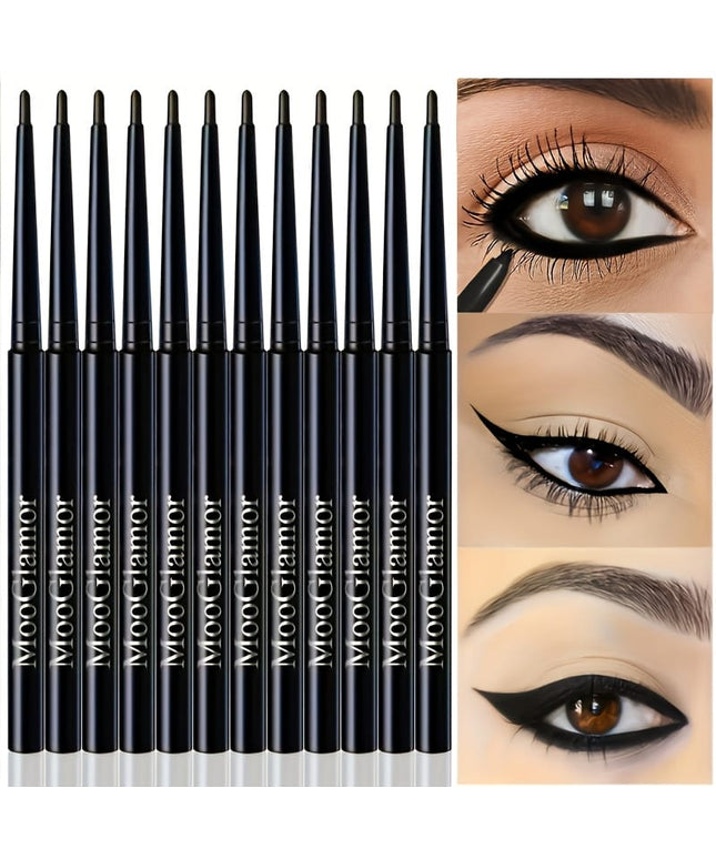 KissICON 12 packs black 12pc Longlasting Waterproof Gel Eyeliner Pen