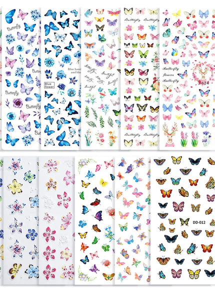 KissICON 12 pcs KissIcon Nail Art DIY Kit - Glitter Stickers