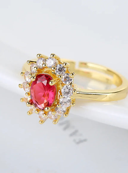 KissICON 12 / resizable Kissicon Lady Blue Crystal Bridal Ring –