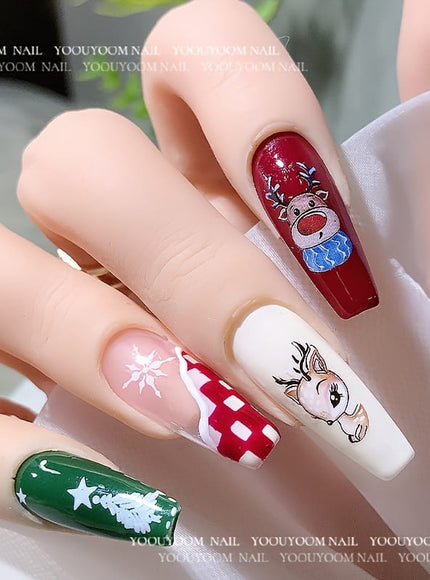 KissICON 12 Sheets KissIcon All Holidays Nail Art Stickers - Self-Adhesive