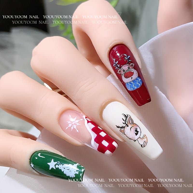 KissICON 12 Sheets KissIcon All Holidays Nail Art Stickers - Self-Adhesive