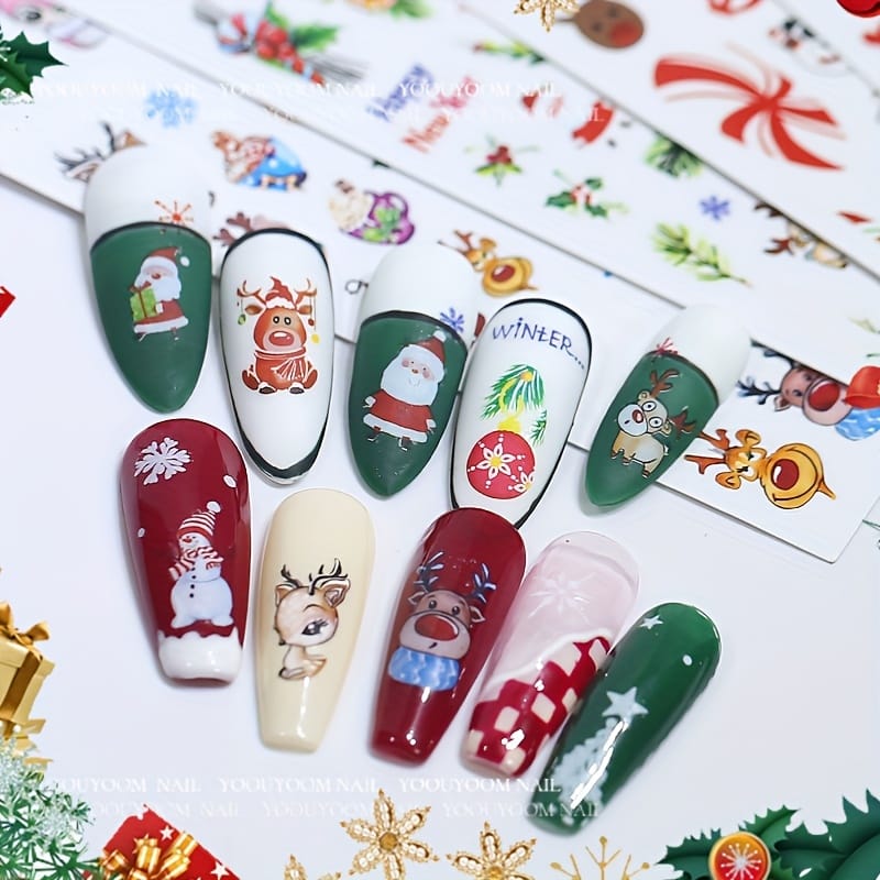 KissICON 12 Sheets KissIcon All Holidays Nail Art Stickers - Self-Adhesive