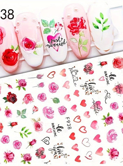 KissICON 12 Sheets KissIcon All Holidays Nail Art Stickers - Self-Adhesive
