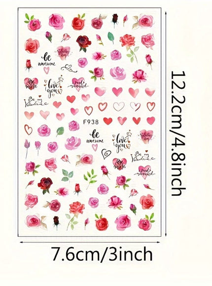 KissICON 12 Sheets KissIcon All Holidays Nail Art Stickers - Self-Adhesive