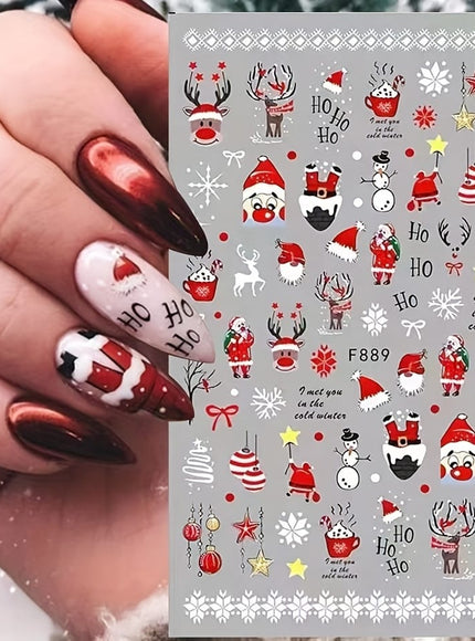 KissICON 12 Sheets KissIcon All Holidays Nail Art Stickers - Self-Adhesive