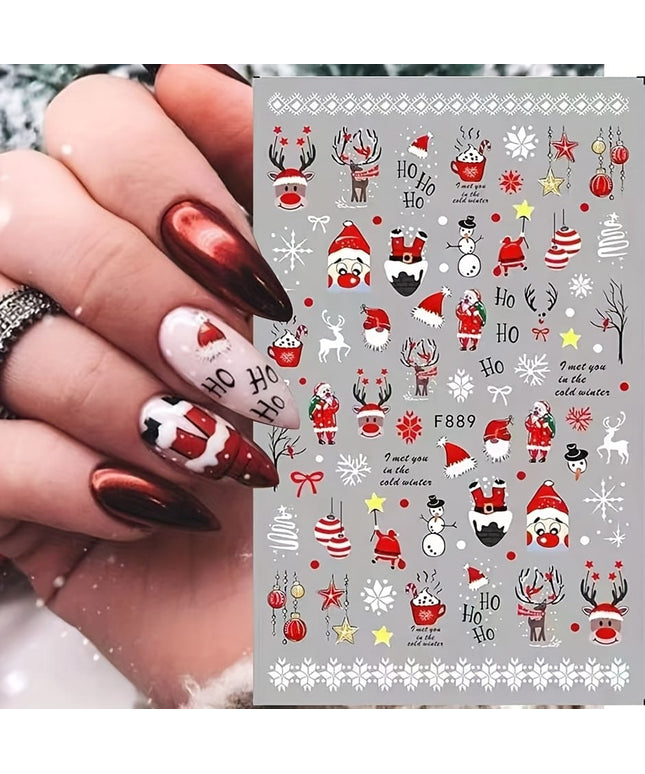 KissICON 12 Sheets KissIcon All Holidays Nail Art Stickers - Self-Adhesive
