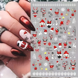 KissICON 12 Sheets KissIcon All Holidays Nail Art Stickers - Self-Adhesive