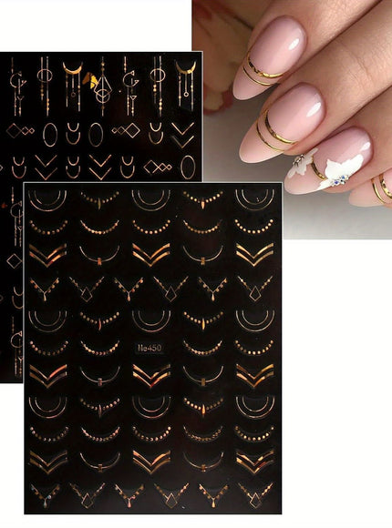KissICON 12 Sheets KissIcon Floral Nail Stickers 12 Sheets - Glossy
