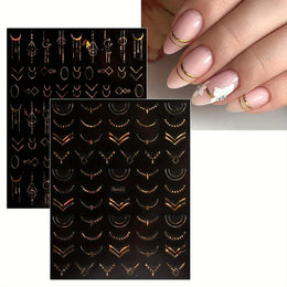 KissICON 12 Sheets KissIcon Floral Nail Stickers 12 Sheets - Glossy