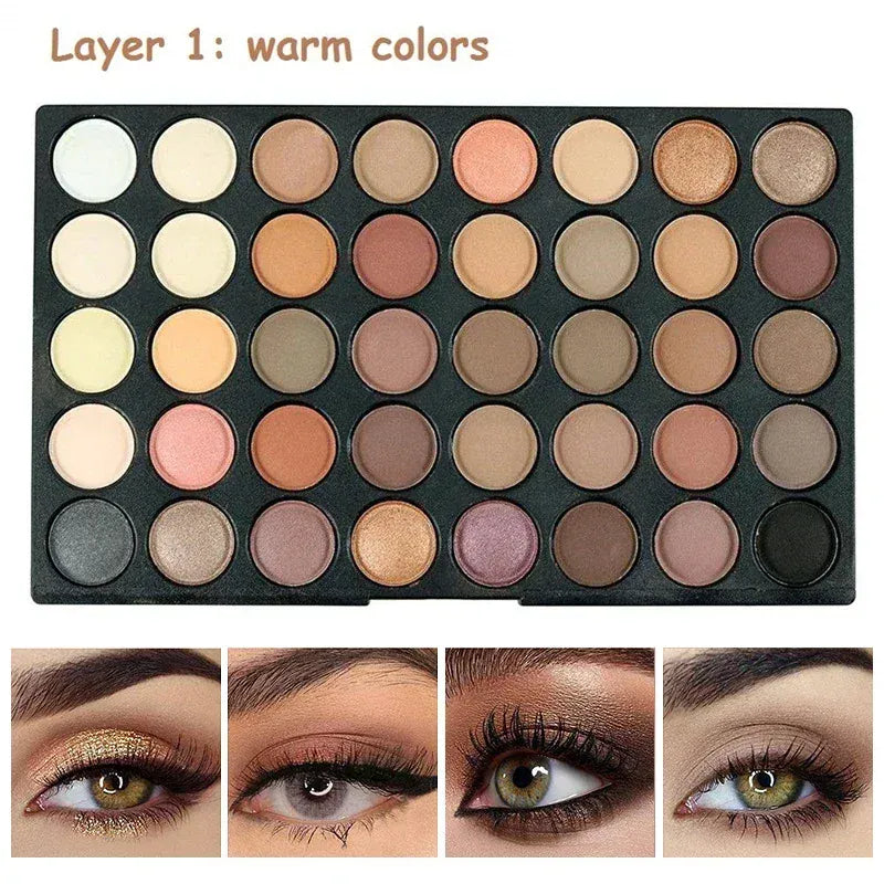 KissICON 120 color KissIcon 120 Color Eye Shadow Palette - Waterproof
