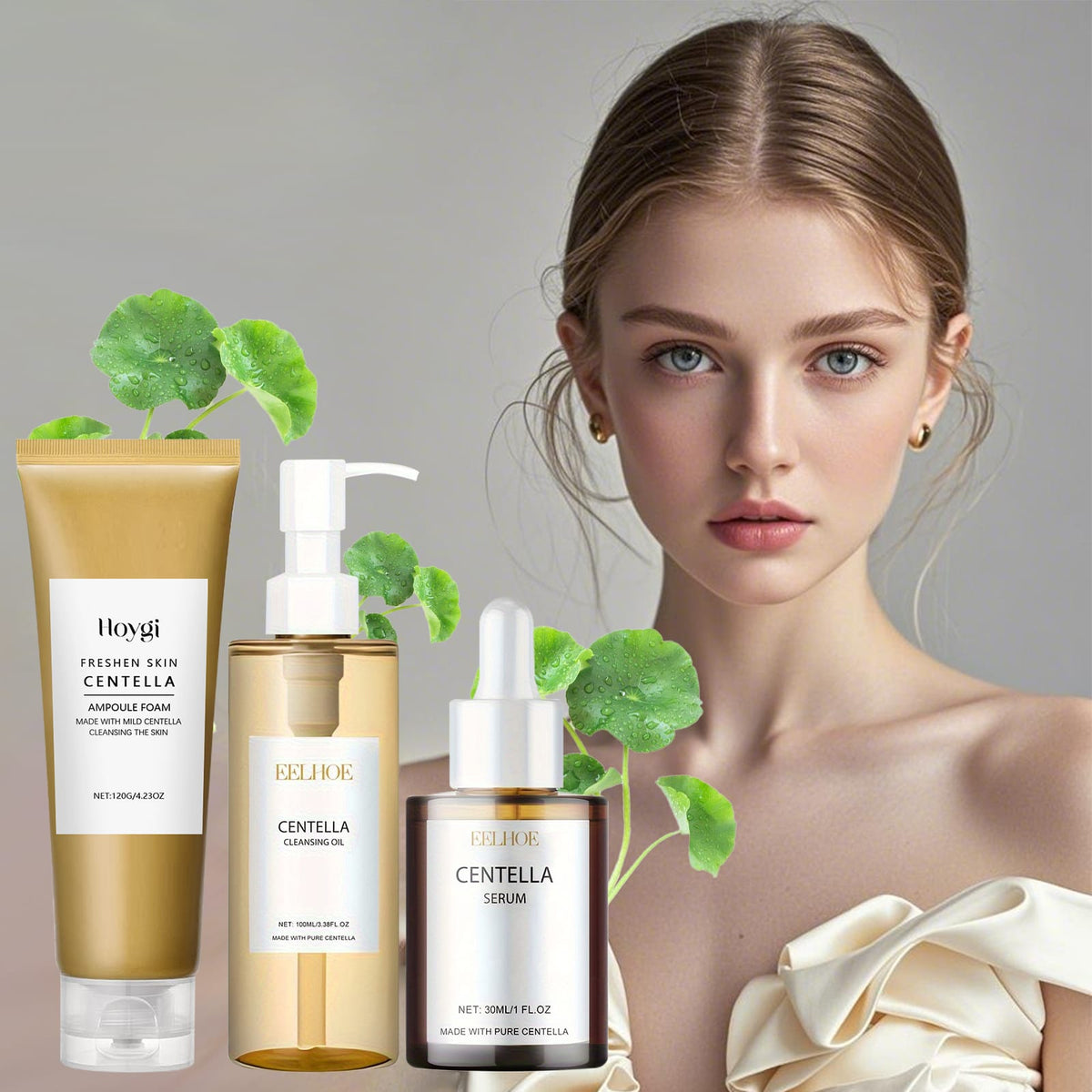 KissICON 120g+100ml+30ml Centella Asiatica 3piece Set – Hydrate Refresh Glow