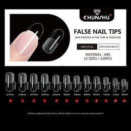 KissICON 120Pcs Oval KissIcon 120Pcs False Nails Coffin Tips Clear -