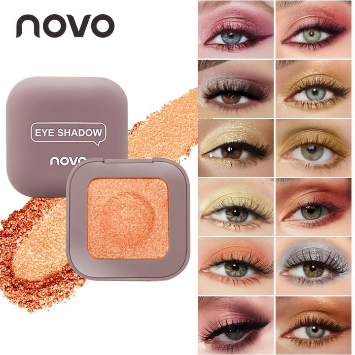12color Glitter Shimmer Eyeshadow Palette Vibrant Longlasting