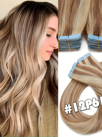 KissICON 12P613# / 18inch KissIcon 20Pcs Remy Hair Extensions - Seamless Skin
