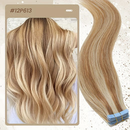 KissICON 12P613# / 20inch KissIcon Flying Tape In Hair Extensions - Real
