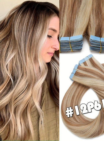 KissICON 12P613# / 22inch KissIcon Remy Tape In Hair Extensions 40Pcs 100g