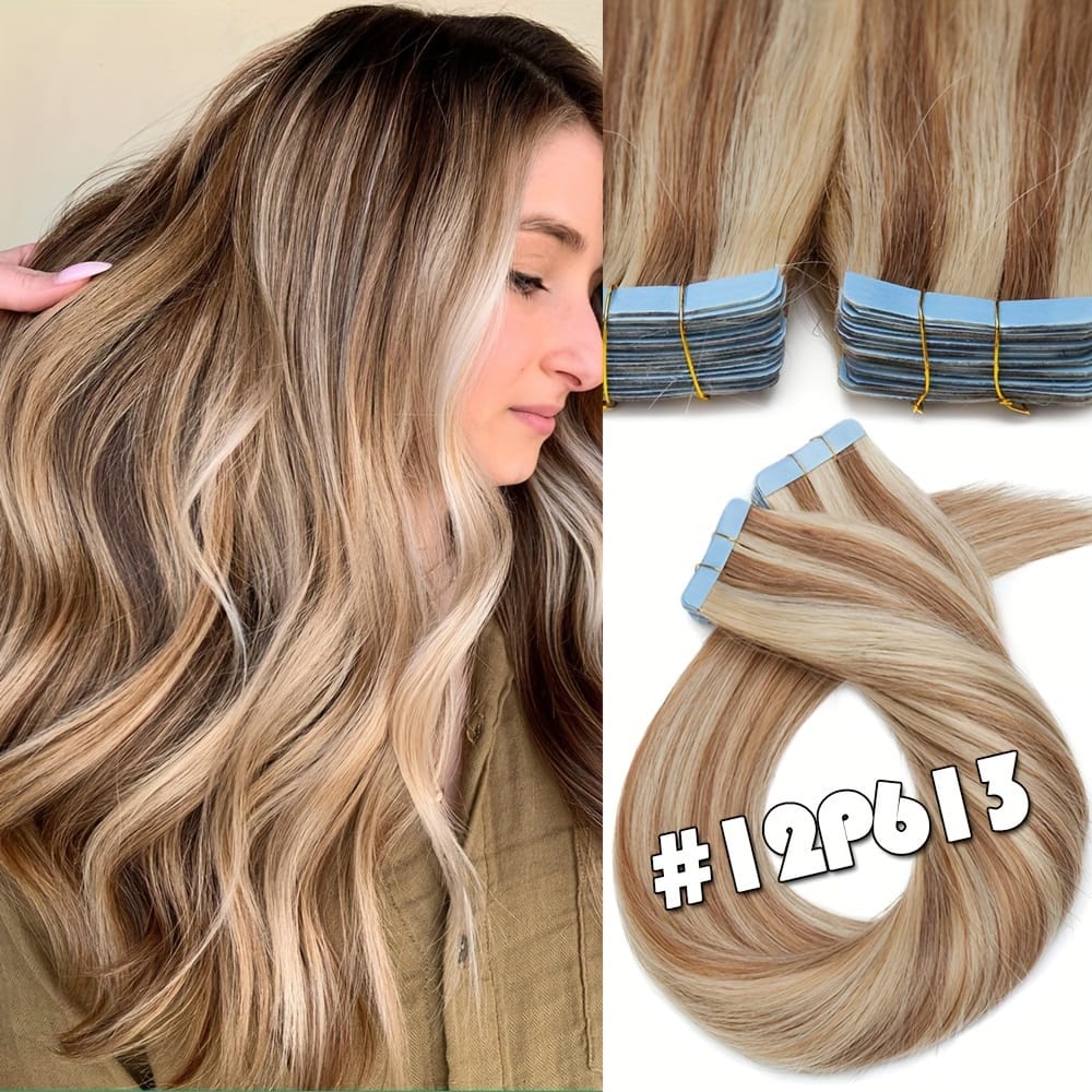 KissICON 12P613# / 22inch KissIcon Remy Tape In Hair Extensions 40Pcs 100g
