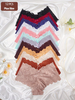 KissICON 12pack Lace Triangle Curve Panties