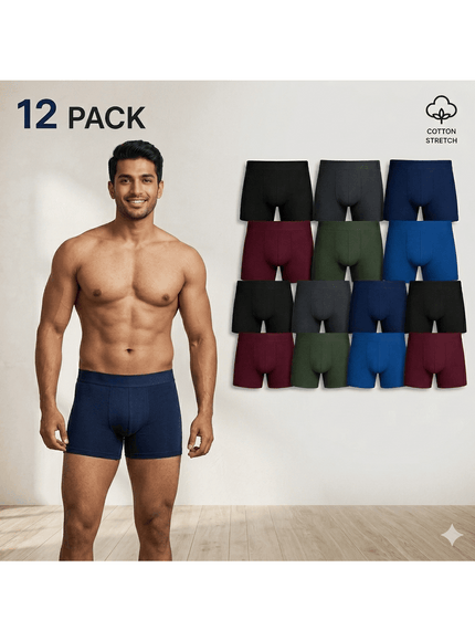 KissICON 12Pack Mens Breathable Stretch Boxer Shorts Multipack