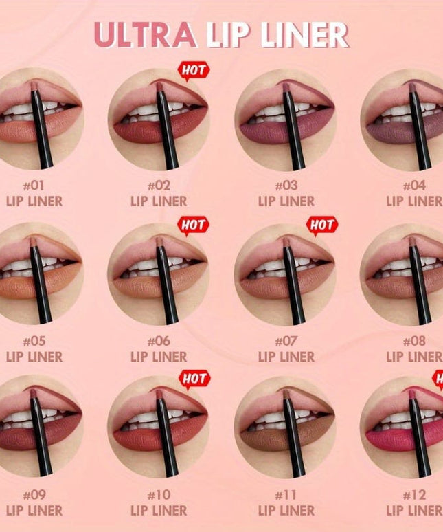 KissICON 12pcs KissIcon 12pc Lipliner Pencil - Longwear Waterproof