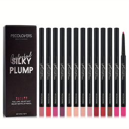 KissICON 12PCS KissIcon Matte Lip Liner Pencil Set Waterproof Long