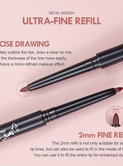 KissICON 12PCS KissIcon Matte Lip Liner Pencil Set Waterproof Long