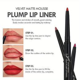 KissICON 12PCS KissIcon Matte Lip Liner Pencil Set Waterproof Long