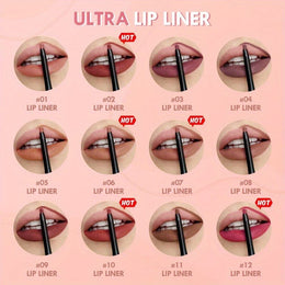 KissICON 12PCS KissIcon Matte Lip Liner Pencil Set Waterproof Long