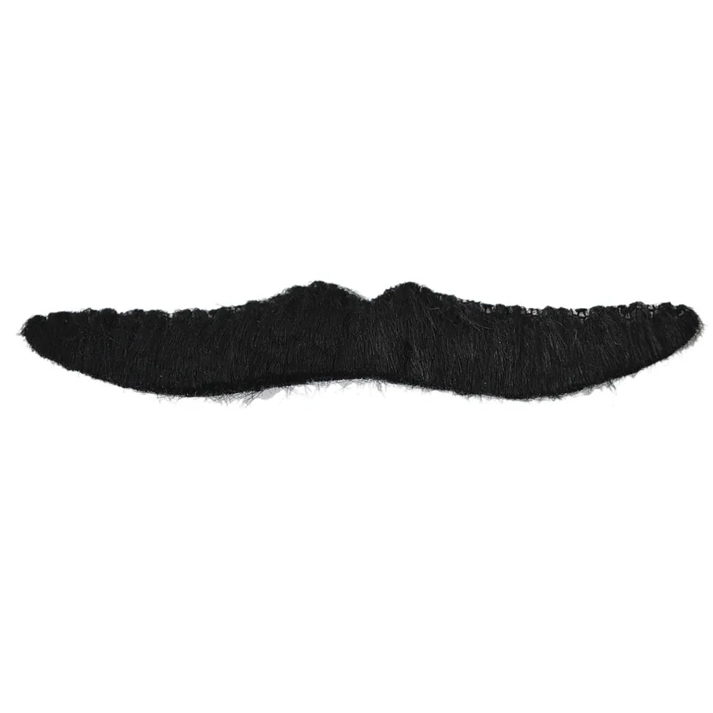 KissICON 12PCS Set Men Black Fake Moustache Mustaches Funny Beard Party Halloween Costume