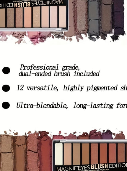 KissICON 12shade Palette Nude Smoky Fiery Looks