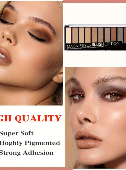 KissICON 12shade Palette Nude Smoky Fiery Looks