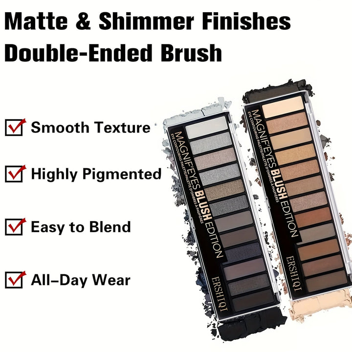 12shade Palette Nude Smoky Fiery Looks