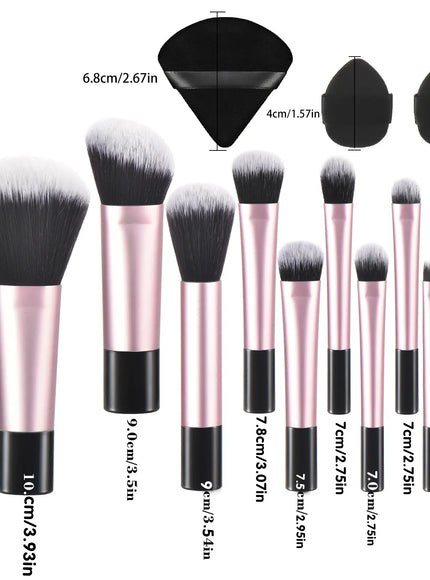 KissICON 13 PCS 4 KissIcon 10 Color Mini Makeup Brush Set Portable