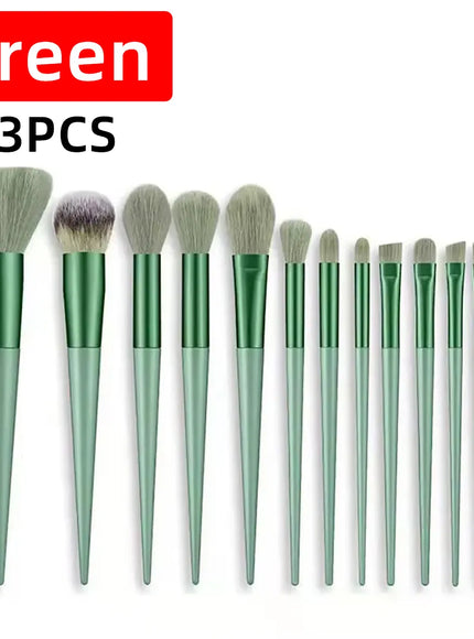 KissICON 💋 13 Piece Makeup Brush Set - Soft