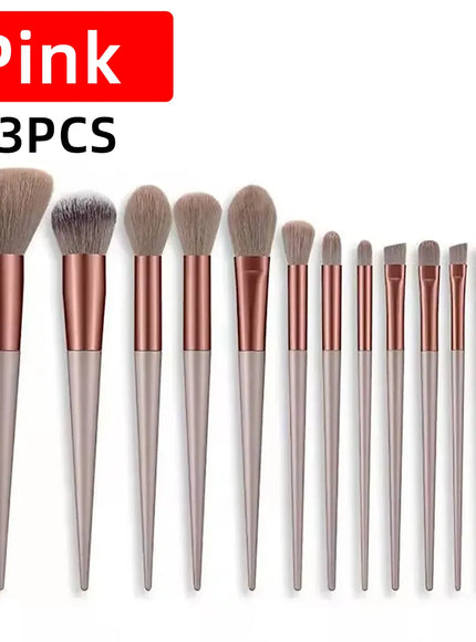 KissICON 💋 13 Piece Makeup Brush Set - Soft