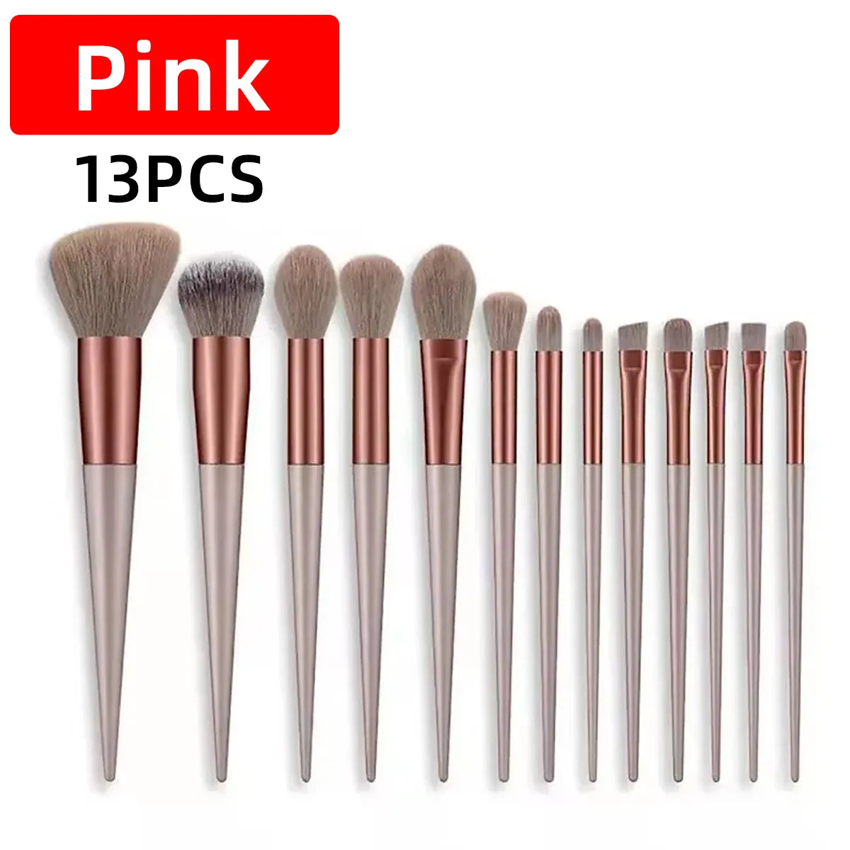 KissICON 💋 13 Piece Makeup Brush Set - Soft