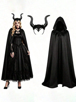 KissICON 130cm / Set a Wicked Queen Devil Horns and Wings Halloween Costume Set