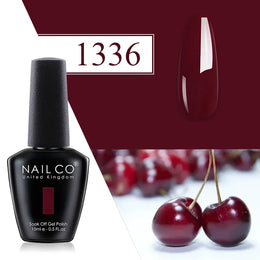 KissICON 1336 💋 Nailco Red Gel Polish - Lasting Soak