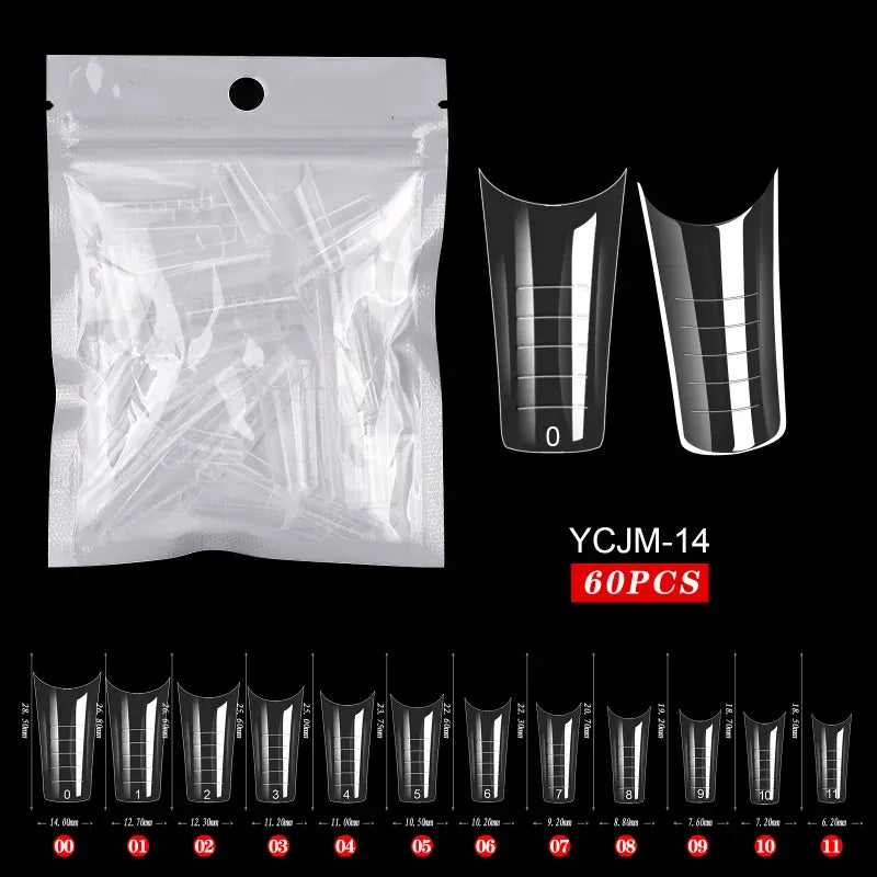 KissICON 14 KissIcon 60Pcs False Nail Tips Acrylic Gel -