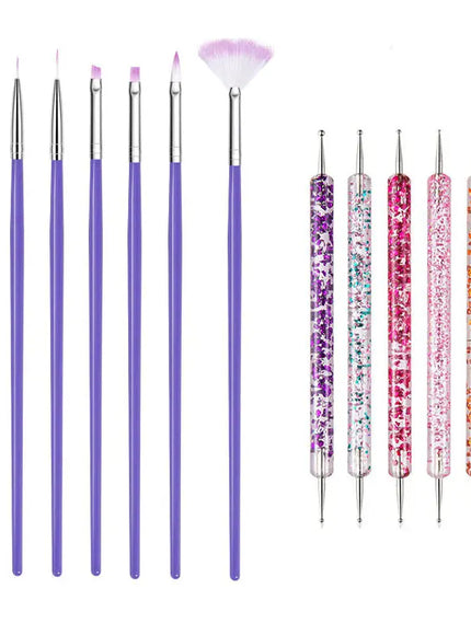 KissICON 14 KissIcon Nail Art Brush Set - Multi Tool