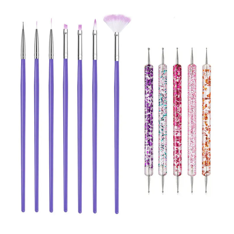 KissICON 14 KissIcon Nail Art Brush Set - Multi Tool