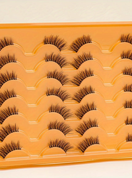 KissICON 14 Pairs F12 KissIcon Half Eye Lashes 14 Pairs Slender Fluffy