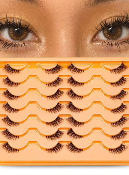 KissICON 14 pairs half eye KissIcon Half Eye Lashes 14 Pairs Slender Fluffy