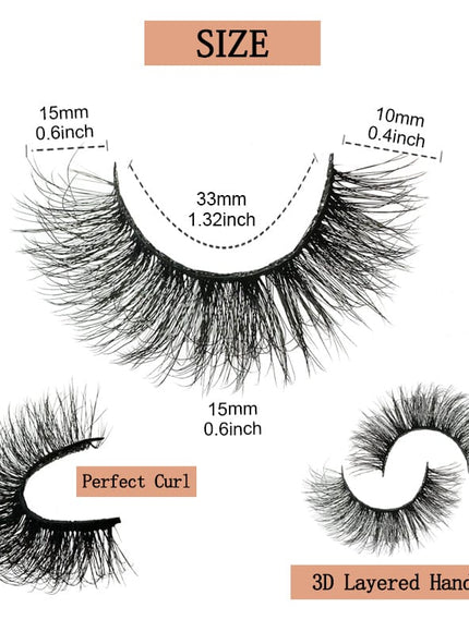 KissICON 14 Pairs KissIcon Russian DD Curl Mink Eyelashes - 3D