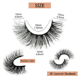 KissICON 14 Pairs KissIcon Russian DD Curl Mink Eyelashes - 3D